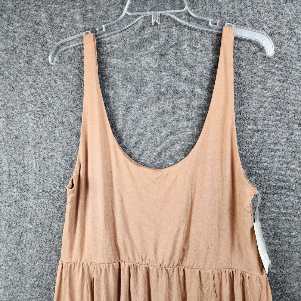 A New Day Maxi Dress Women XL Brown Knit Sleeveless Pockets 60W744 NEW - Picture 3 of 11